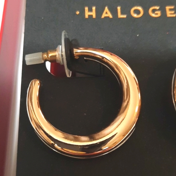 Halogen Gold Hoop Earrings NWT - Picture 4 of 6